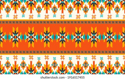 Vector seamless decorative ethnic pattern. American indian motifs. Design for background,carpet,wallpaper,clothing,wrapping,Batik,fabric,Vector illustration.embroidery style.