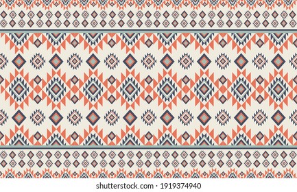 Vector seamless decorative ethnic pattern. American indian motifs. Design for background,carpet,wallpaper,clothing,wrapping,Batik,fabric,Vector illustration.embroidery style.