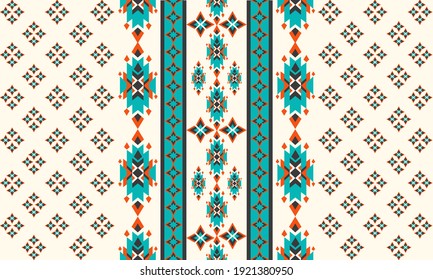 Vector seamless decorative ethnic pattern. American indian motifs. Design for background,carpet,wallpaper,clothing,wrapping,Batik,fabric,Vector illustration.embroidery style.