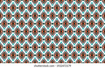 Vector seamless decorative ethnic pattern. American indian motifs. Design for background,carpet,wallpaper,clothing,wrapping,Batik,fabric,Vector illustration.embroidery style.