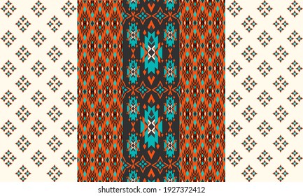 Vector seamless decorative ethnic pattern. American indian motifs. Design for background,carpet,wallpaper,clothing,wrapping,Batik,fabric,Vector illustration.embroidery style.