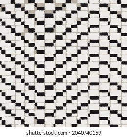 Vector Seamless Decorative Ethnic pattern. Native African Motifs. Background with Tribal Ornament, Gingham Spots. Print for fashion, textile, paper and cover. Hand drawn illustration antique effect
