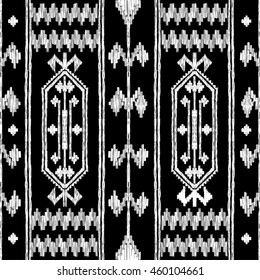 Vector seamless decorative ethnic pattern. Oriental turkish motifs. Background with asian tribal ornament. Decorative rug. Vector illustration.