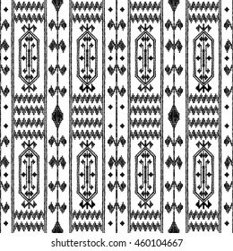 Vector seamless decorative ethnic pattern. Oriental turkish motifs. Background with asian tribal ornament. Decorative rug. Vector illustration.