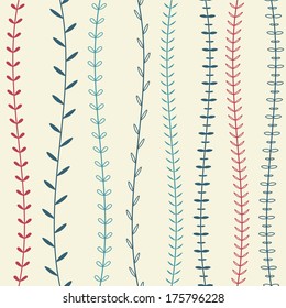 Vector seamless decorative floral pattern