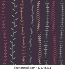 Vector seamless decorative floral pattern