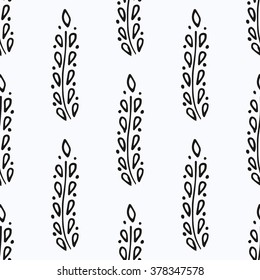 Vector seamless decorative floral pattern