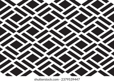 Vector seamless decorative geometric shapes pattern background	