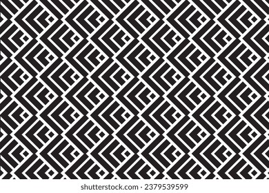Vector seamless decorative geometric shapes pattern background	