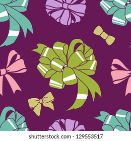 vector seamless decorative pattern with bows