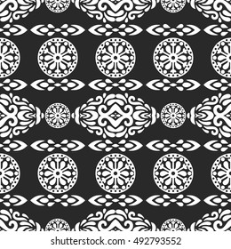 Vector seamless decorative tribal boho pattern