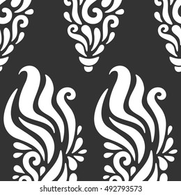Vector seamless decorative tribal boho pattern