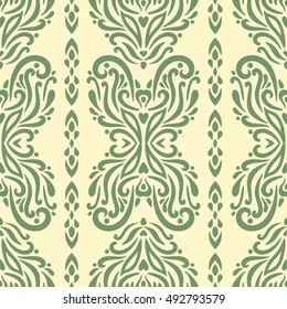 Vector seamless decorative tribal boho pattern