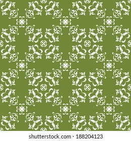 Vector seamless delicate damask pattern
