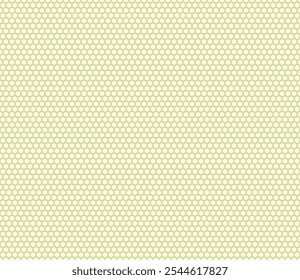 Vector seamless design. Olive green color on matching background. Bold rounded hexagons mosaic pattern. Small hexagon geometric shapes. Seamless design. Tileable vector illustration.