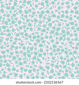 Vector Seamless Ditsy Floral Tonal Pattern