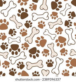 vector seamless dog background pattern