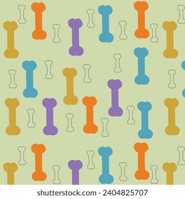 Vector seamless dog bone wallpaper background pattern 