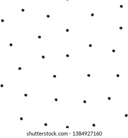 Vector seamless doodle circle swirl dot pattern. Hand drawn black and white illustration in childish style for your design