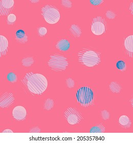 vector seamless dots and charcoal lined dots print