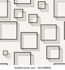 Vector seamless dotted and lined pattern in contrasting colors