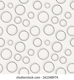 Vector seamless dotted and lined pattern in contrasting colors