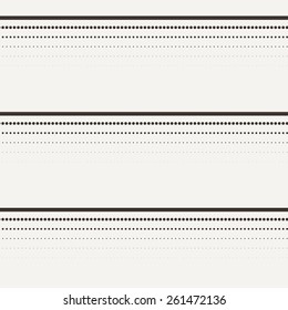 Vector seamless dotted and lined pattern in contrasting colors