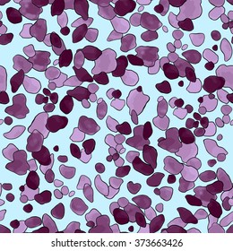 Vector seamless  dotted pattern. Fashion print. Hand drawn watercolor effect.