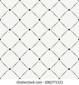 Vector seamless dotted pattern - geometric monochrome texture. Modern stylish print, elegant trendy design. Minimalistic endless background