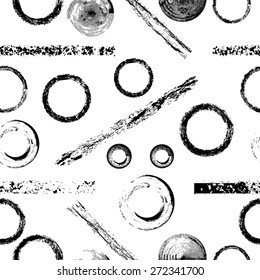 Vector Seamless Dotted Pattern . Retro Background . Scratch Texture . 