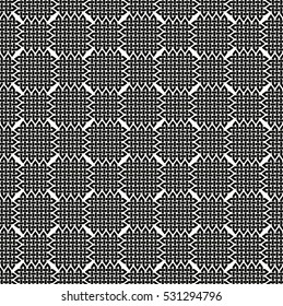 Vector seamless drawing. Celtic national ornamental background. Black pattern on a white background.