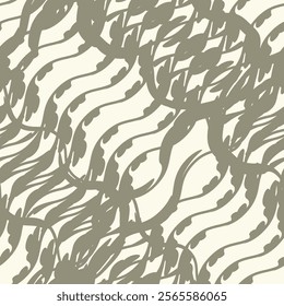 Vector seamless drawing. Modern, stylish texture. Repeating Abstract Background with Tangled Line