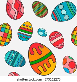 Vector Seamless easter eggs background