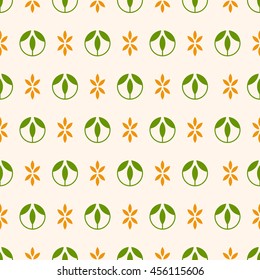 Vector seamless ecology pattern. Modern stylish texture. Trendy graphic design.