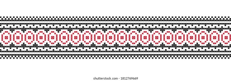Elemento de referencia cultural eslavo, ornamentado simple y sin fisuras vectorial