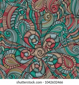 Vector seamless embtoidery pattern.