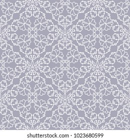 Vector seamless endless pattern in damask style, minimalistic background. Abstract design, perfect for fabric, wallpaper, paper print. Vintage patchwork square elements