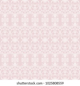 Vector seamless endless pattern in damask style, minimalistic background. Abstract design, perfect for fabric, wallpaper, paper print. Vintage patchwork square elements