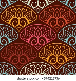 Vector seamless endless pattern. Tribal, boho or indian style texture. Minimalistic style background. Abstract design, perfect for fabric, wallpaper, paper print 