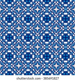 Vector seamless ethnic abstract pattern. Decorative background with geometric ornament. Indian or Arabic motive. Boho festival style.
