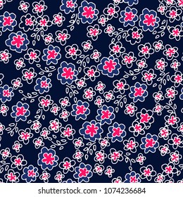 vector seamless ethnic flowers pattern. Seamless abstract ethnic ornament