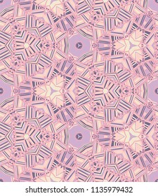 Vector seamless ethnic pattern with axial symmetry.