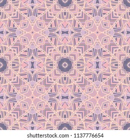 Vector seamless ethnic pattern with axial symmetry.