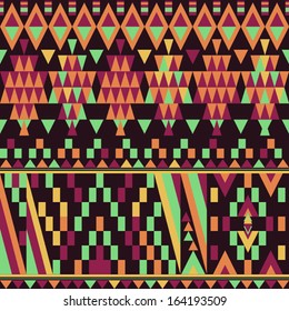 Vector seamless ethnic pattern - Aztec pattern