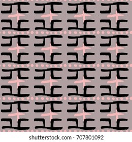 Vector seamless ethnic pattern. Pattern in the color of the earth