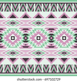 Vector Seamless Ethnic Pattern. Geometric Design. Can be used for textile, backgrounds, web, wrapping paper, package etc.