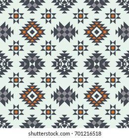 Vector Seamless Ethnic Pattern. Geometric Design. Can be used for textile, backgrounds, web, wrapping paper, package etc.