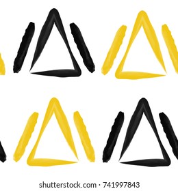 Vector seamless ethnic pattern. Gold and black colors