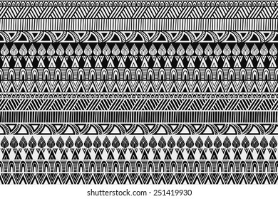 Vector Seamless Ethnic Pattern, seamless pattern in swatch menu