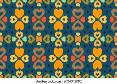 Vector seamless ethnic pattern. Tribal and geometric motifs. Vintage decorative ornament element texture print for textile, fabric, paper, tile,  wallpaper background or web design illustration.